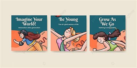 Banner Template With Happy Youth Fun Concept Template Download On Pngtree