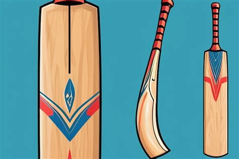 A Pretty Cricket Bat Vector Art Work Premium Ai Generated Image