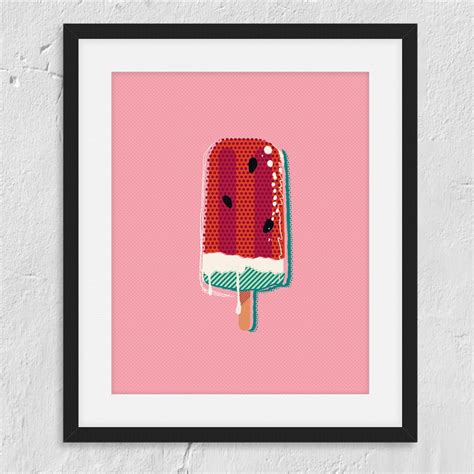 Watermelon Lolly Art Print