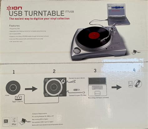 Ion Usb Turntable Ittusb Archive Your Vinyl Collection For Sale