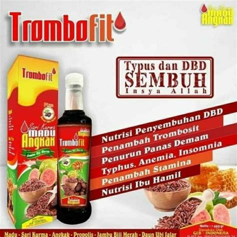 Jual Trombofit Sari Kurma Madu Angkak Plus Daun Ubi Jalar G Shopee