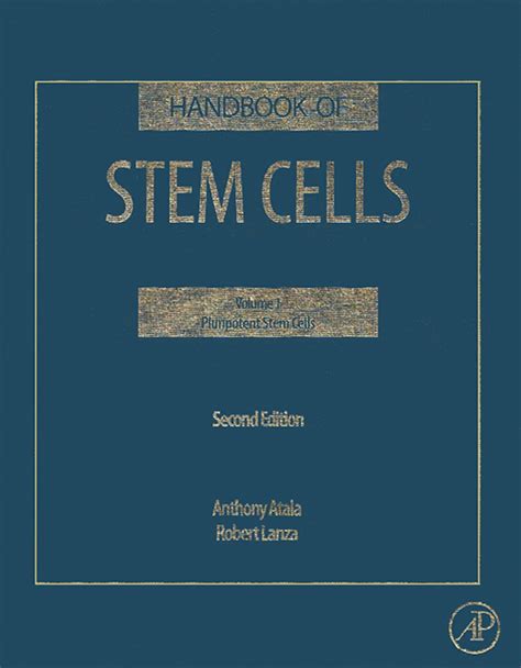 Handbook Of Stem Cells Robert Lanza Md