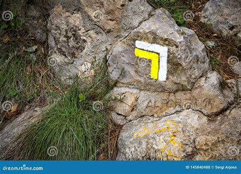 Guide Mark For Hiking Or Mountain Walks Stock Photo Image Of Journey