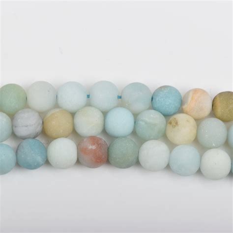 8mm AMAZONITE Round Gemstone Beads FROSTED Matte Beads Full Etsy