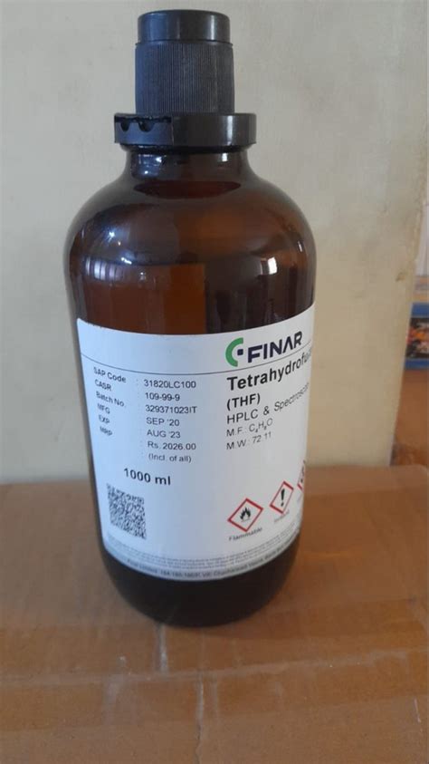 Tetrahydrafuran Hplc Grade Finar At Rs 2709 Litre Tetrahydrofuran In