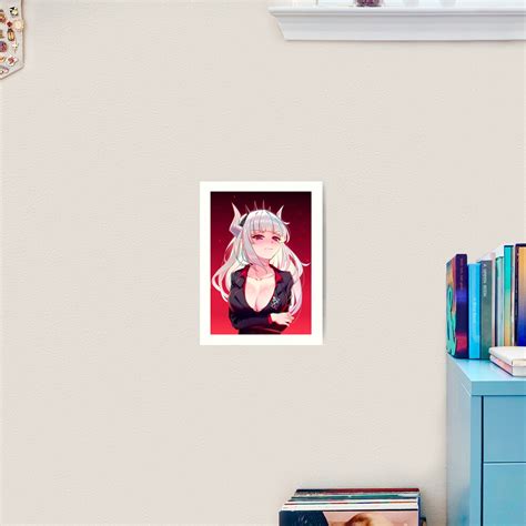 Hot Lucifer Helltaker Sexy Lewd Boobs Tits Busty Hentai Ecchi Devil Anime Girl Art Print For