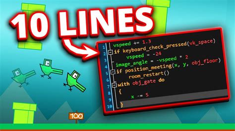 Making A Game With 10 Lines Of Code Only Challenge Youtube