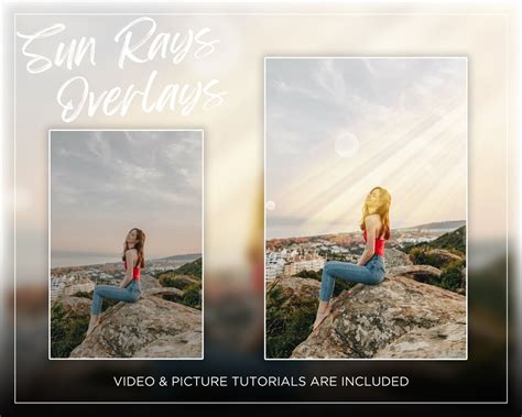 25 SUN RAYS Photoshop Overlay Photoshop Overlays Sunlight | Etsy