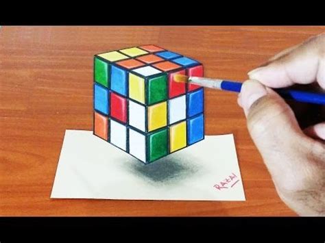 Tuto How To Draw And Paint Rubik S Cube D Illusion Dessin D D