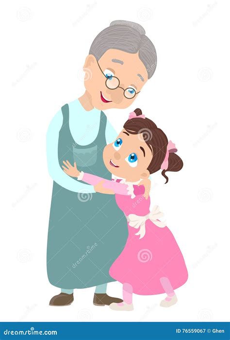 Grandmother And Granddaughter Stock Vector Illustration Of Love