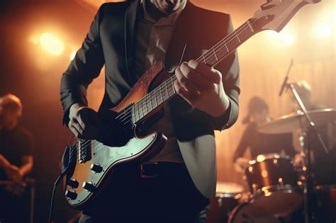 Guitarrista Tocando En Un Concierto Foto Premium