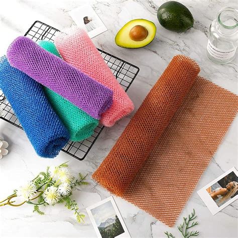 African Net Sponge Exfoliating Back Scrub Long Shower Sponges Nigerian