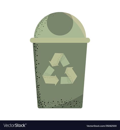 Green recycling bin Royalty Free Vector Image - VectorStock