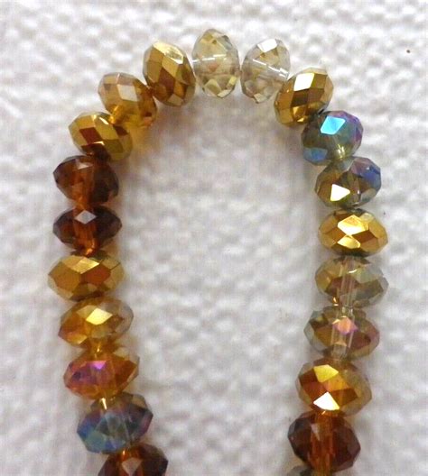 Crystal Faceted Rondelle Spacer Beads Mm X Mm Asst Colors Ebay