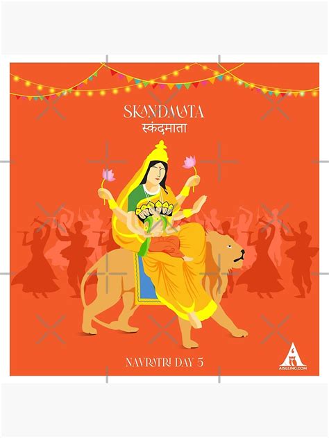 Shubh Navratri Poster Skandmata Day 5 Poster For Sale By