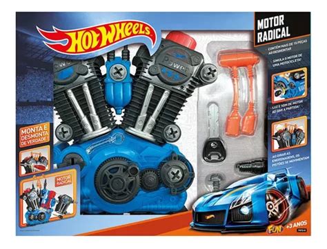 Brinquedo Hot Wheels Motor Radical Monte E Desmonte Fun MercadoLivre