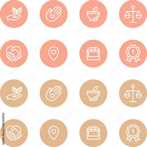 Instagram Highlight Covers Ecology Vector Icons Bio Eco Ecology