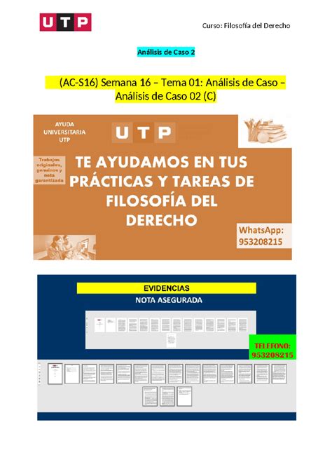 🔴 Ac S16 Semana 16 Tema 01 Análisis De Caso Análisis De Caso 02 C