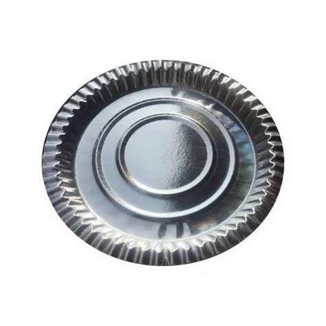 Wrinkle Silver Foil Paper Plates Size Inch At Rs Piece In