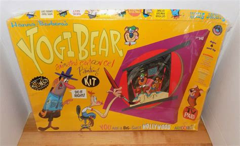 Vintage Hanna Barberas Yogi Bear Cel Painting Kit Animated