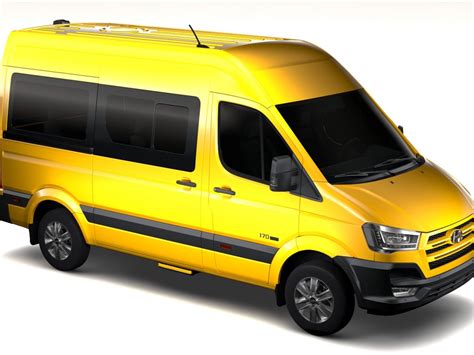 Hyundai H350 Minibus Swb 2017 3d Model Flatpyramid