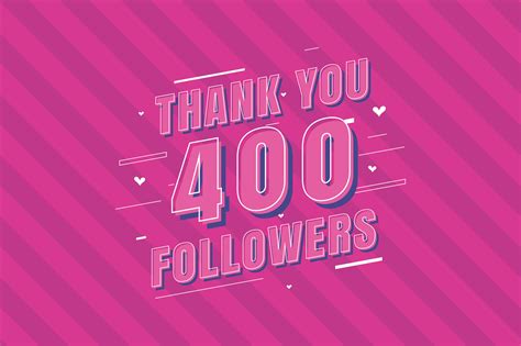 Thank You 400 Followers Celebration Graphic by stockia · Creative Fabrica