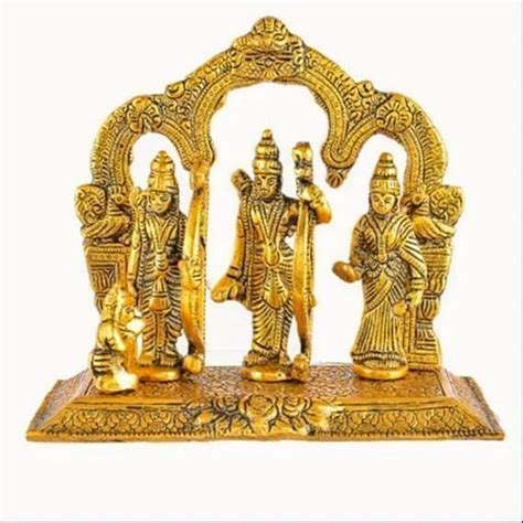 Material Aluminium Golden Metal Shree Ram Darbar Statue Ram Ji Shri