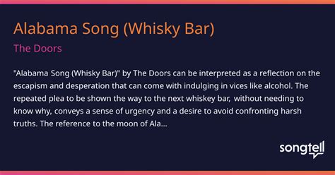 Meaning of Alabama Song (Whisky Bar) by The Doors