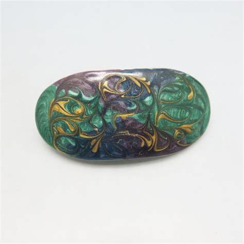 Enamel Barrette - Etsy