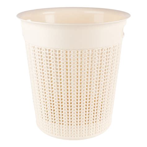 Корзина круглая крем 12л №108304 Knit Ucsan Plastik 1шт Ucsan Plastik ...