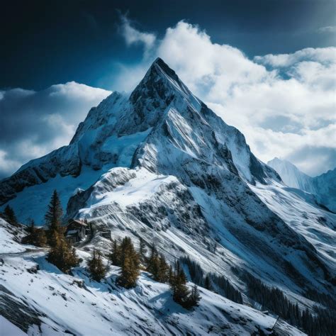 Majestic mountain peak covered in snow 29382350 Stock Photo at Vecteezy