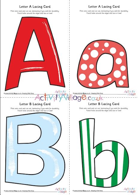 All Alphabet Lacing Cards