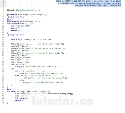 POO Objective C El Color Dominante Tutorias Co