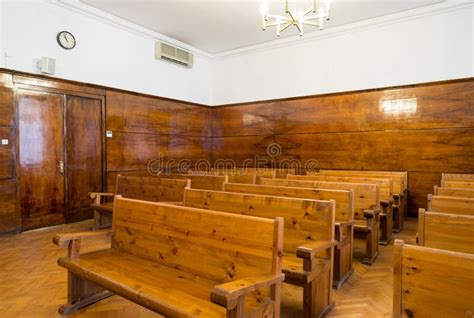 Empty courtroom stock photo. Image of lawyer, system, interior - 1800552