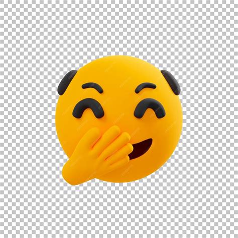 Premium PSD | Chuckle emoticon 3d emoji icon