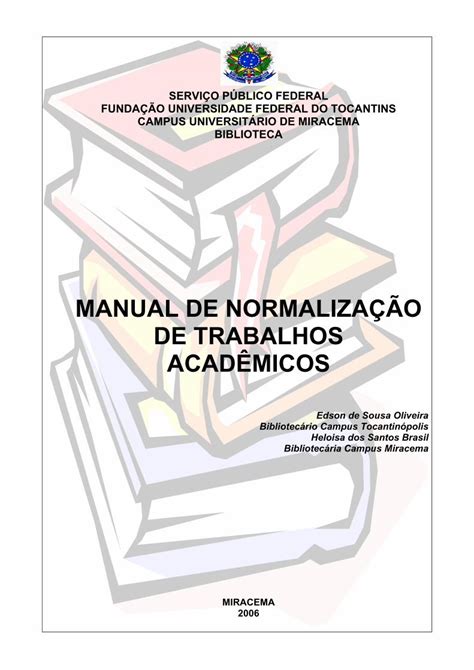 PDF MANUAL DE NORMALIZAÇÃO DE TRABALHOS download uft edu br d