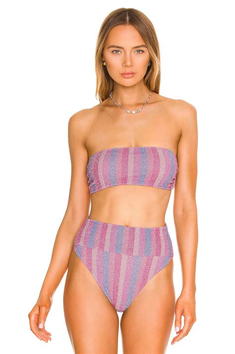 BEACH RIOT Kelsey Bikini Top In Shine Valentines Stripe REVOLVE