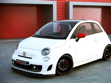 Maxton Front Splitter V 1 Fiat 500 Mk1 Abarth 2008 2012 Gloss Black For Fiat 500 Abarth Mk1