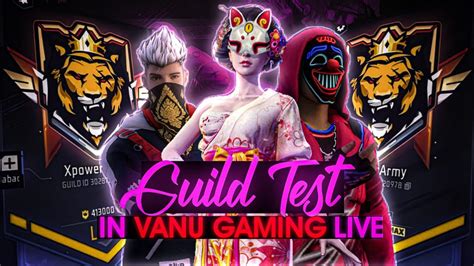 🔴 Live Guild Test 1v2 Hardest Guild Test😈🤯garena Free Fire Live Youtube