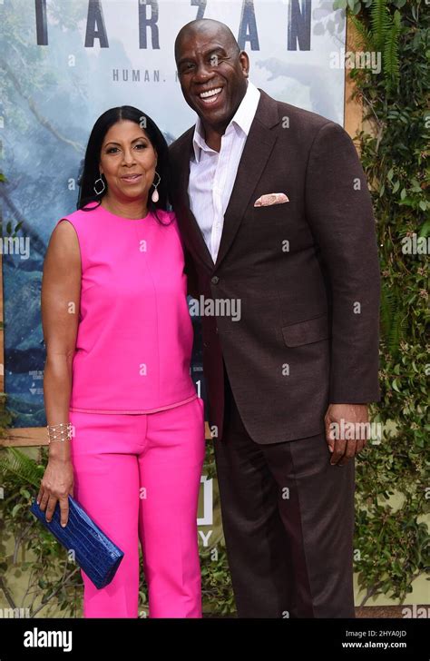 Magic Johnson And Cookie Johnson Attending The World Premiere Of The