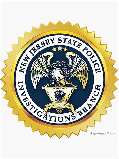 New Jersey State Police Investigations Branch Sticker For Sale By Lawrencebaird Redbubble