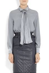 Splurge Monday S TPS Report Silk Crepe Pussy Bow Blouse Corporette