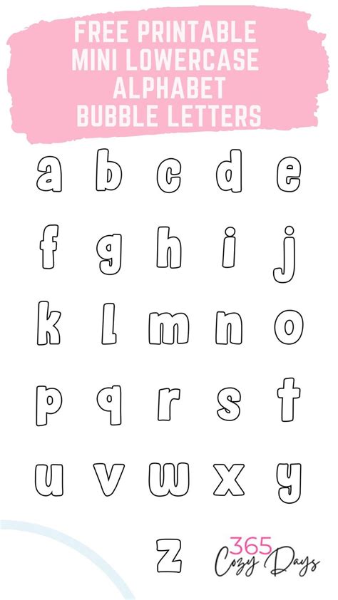 Printable bubble letters flower letters alphabet – Artofit