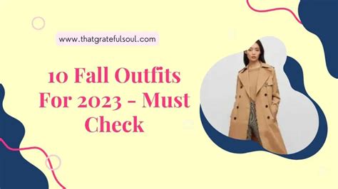 10 Fall Outfits For 2023 - Must Check - That Grateful Soul