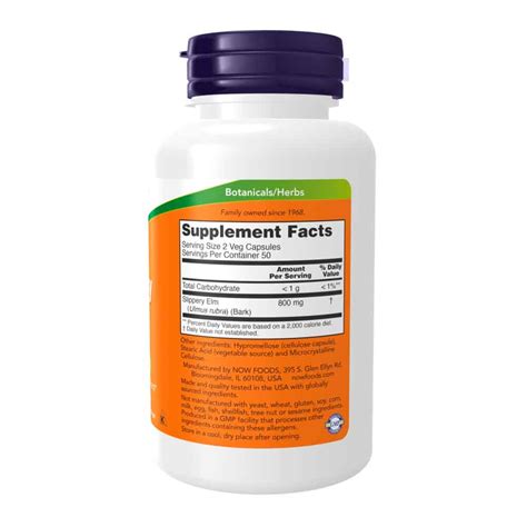 Slippery Elm 400 mg Veg Capsules – Cook’s Natural Market