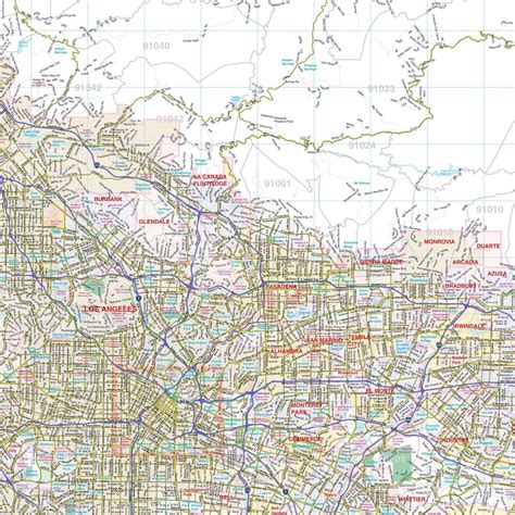 Los Angeles Orange & Ventura Counties CA Wall Map » Shop City & County
