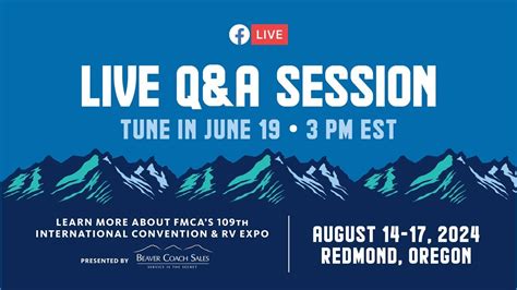 Live Q A Fmca S Th International Convention Rv Expo Presented