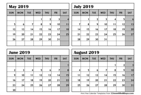 Free Printable Four Month Calendar 2025au Louis A Rhamby