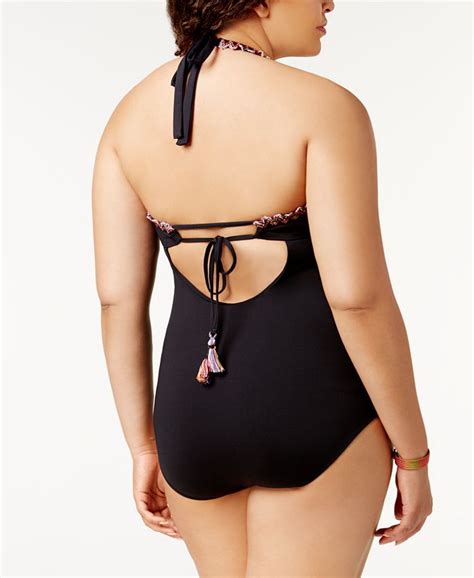 Becca Etc Plus Size Mardi Gras One Piece Swimsuit Macys