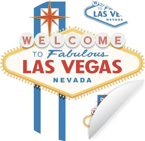 Illustration Du Signe De Bienvenue De Las Vegas Sticker Mural Cercle